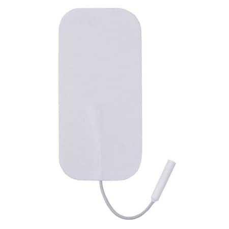 Uni-Patch 697SS Superior Silver 1.75 In. X 3.75 In. Rect.; Pigtail Cloth Top; Reusable Electrodes With Polyhesive Blue Gel 4 Per Pkg